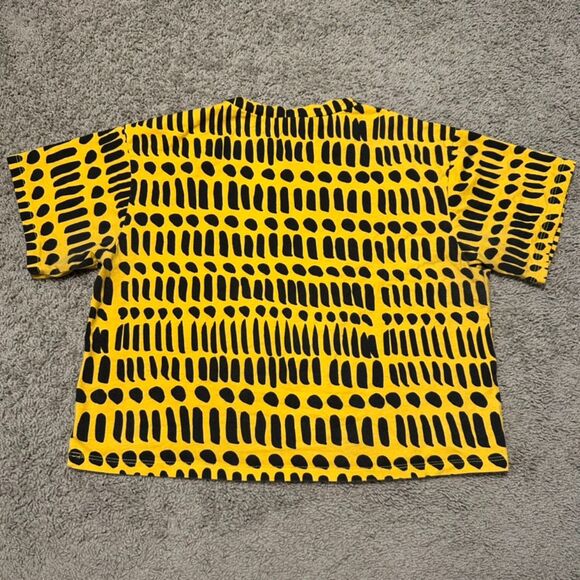 Nooworks Yellow Black Dorcas Code Cropped Top T-Shirt, Medium - Picture 7 of 7